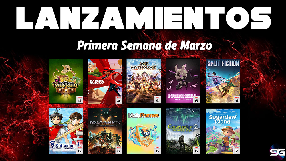 Lanzamientos 1ª Semana Marzo 